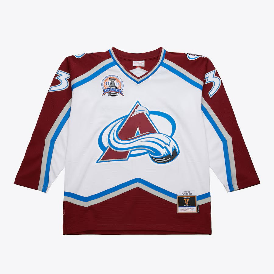 Patrick Roy Colorado Avalanche NHL Mitchell & Ness Men White 2001 Power Play Authentic Jersey product image 2, provided for