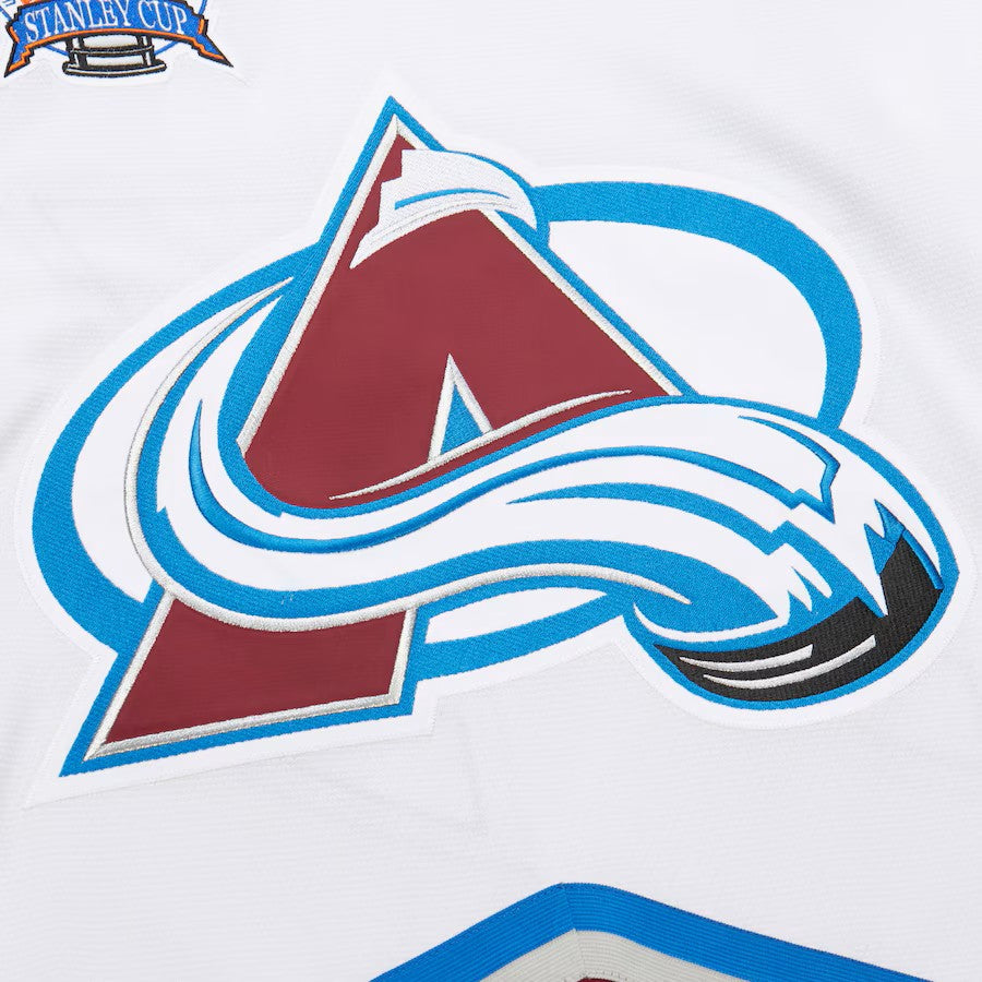 Patrick Roy Colorado Avalanche NHL Mitchell & Ness Men White 2001 Power Play Authentic Jersey product image 6, provided for