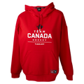 Hockey Canada IIHF Bauer Women Red Stacked Pullover Hoodie product image 1, provided for visual reference and product detail