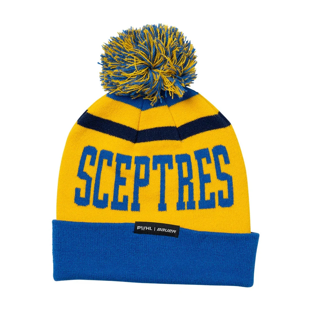 Toronto Sceptres PWHL Bauer Unisex Royal Patch Knit Cuff Pom product image 2, provided for visual reference and product