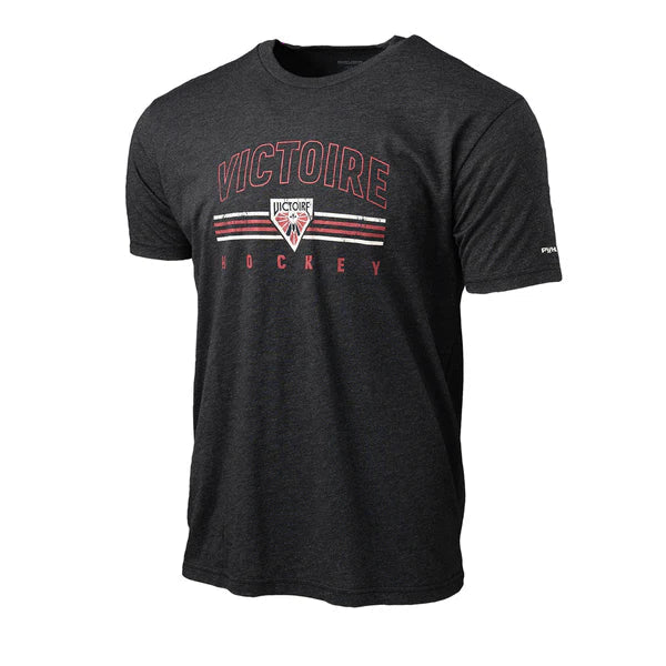 Montreal Victoire PWHL Bauer Unisex Black Tri Blend T-Shirt product image 1, provided for visual reference and product
