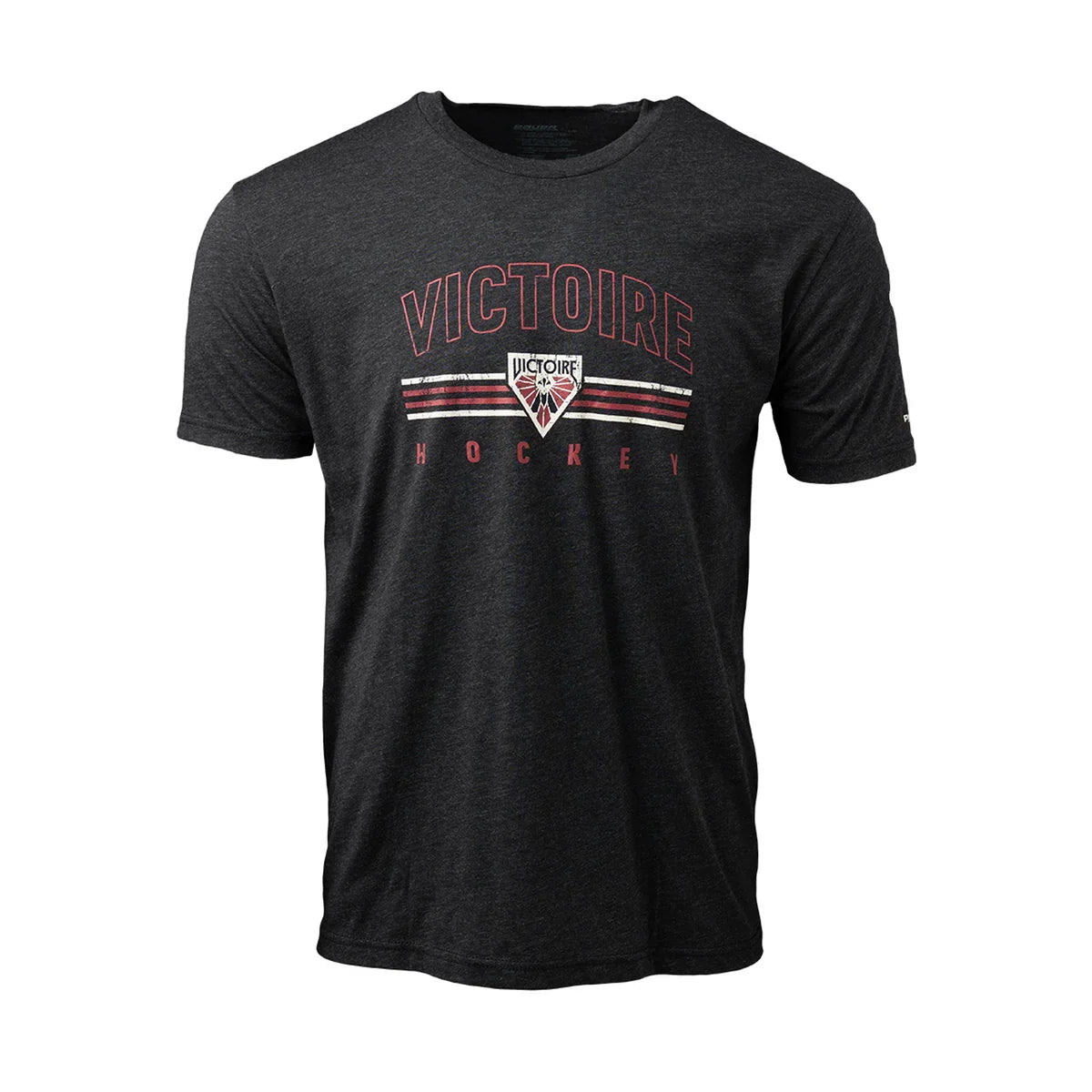 Montreal Victoire PWHL Bauer Unisex Black Tri Blend T-Shirt product image 2, provided for visual reference and product