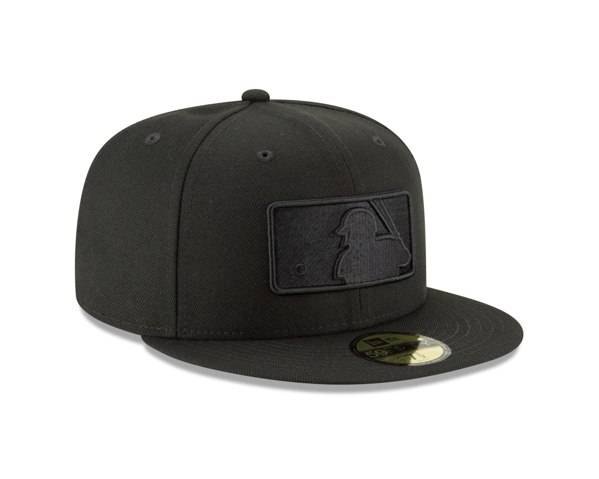 MLB Batterman Logo New Era Men Black on Black 59Fifty Fitted Hat product image 5, provided for visual reference and product