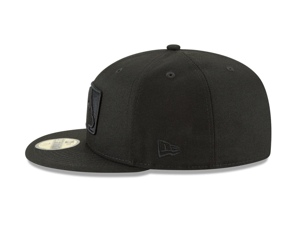 MLB Batterman Logo New Era Men Black on Black 59Fifty Fitted Hat product image 6, provided for visual reference and product