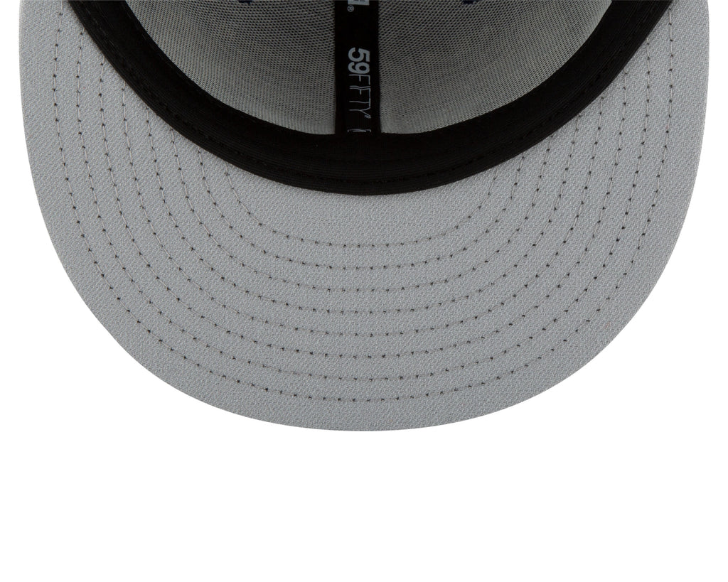 MLB Batterman Logo New Era Men Black on Black 59Fifty Fitted Hat product image 7, provided for visual reference and product