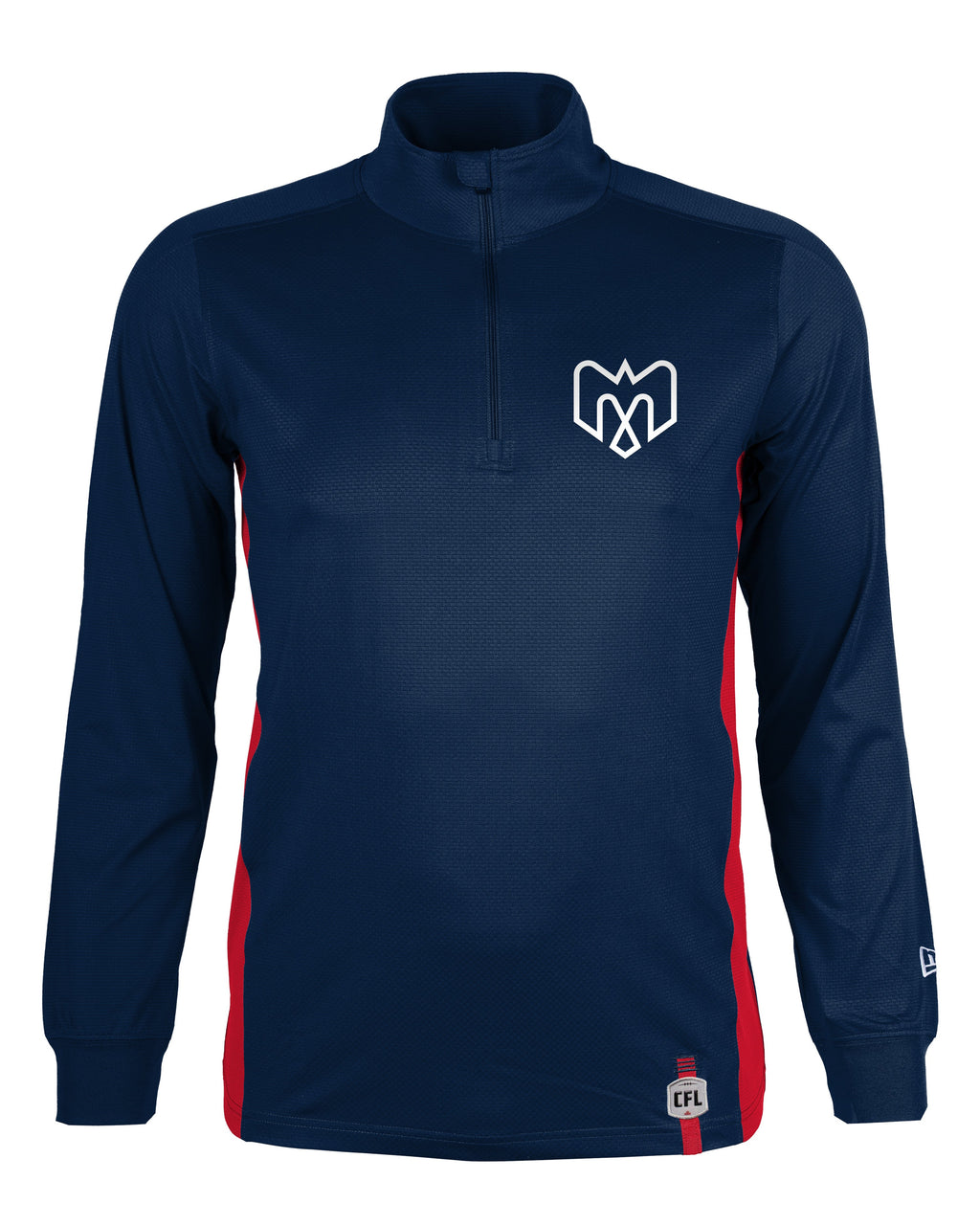 Montreal Alouettes CFL New Era Men Navy 1/4 Zip 2025 Scout Lightweight Jacket product image 1, provided for visual reference