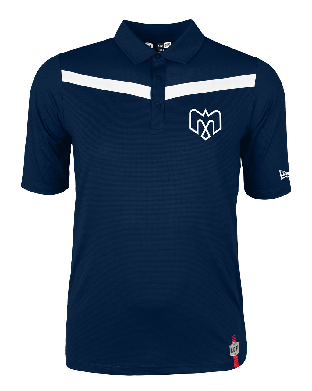 Montreal Alouettes CFL New Era Men Navy Authentic Sideline Polo T-Shirt product image 1, provided for visual reference and