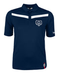 Montreal Alouettes CFL New Era Men Navy Authentic Sideline Polo T-Shirt product image 1, provided for visual reference and