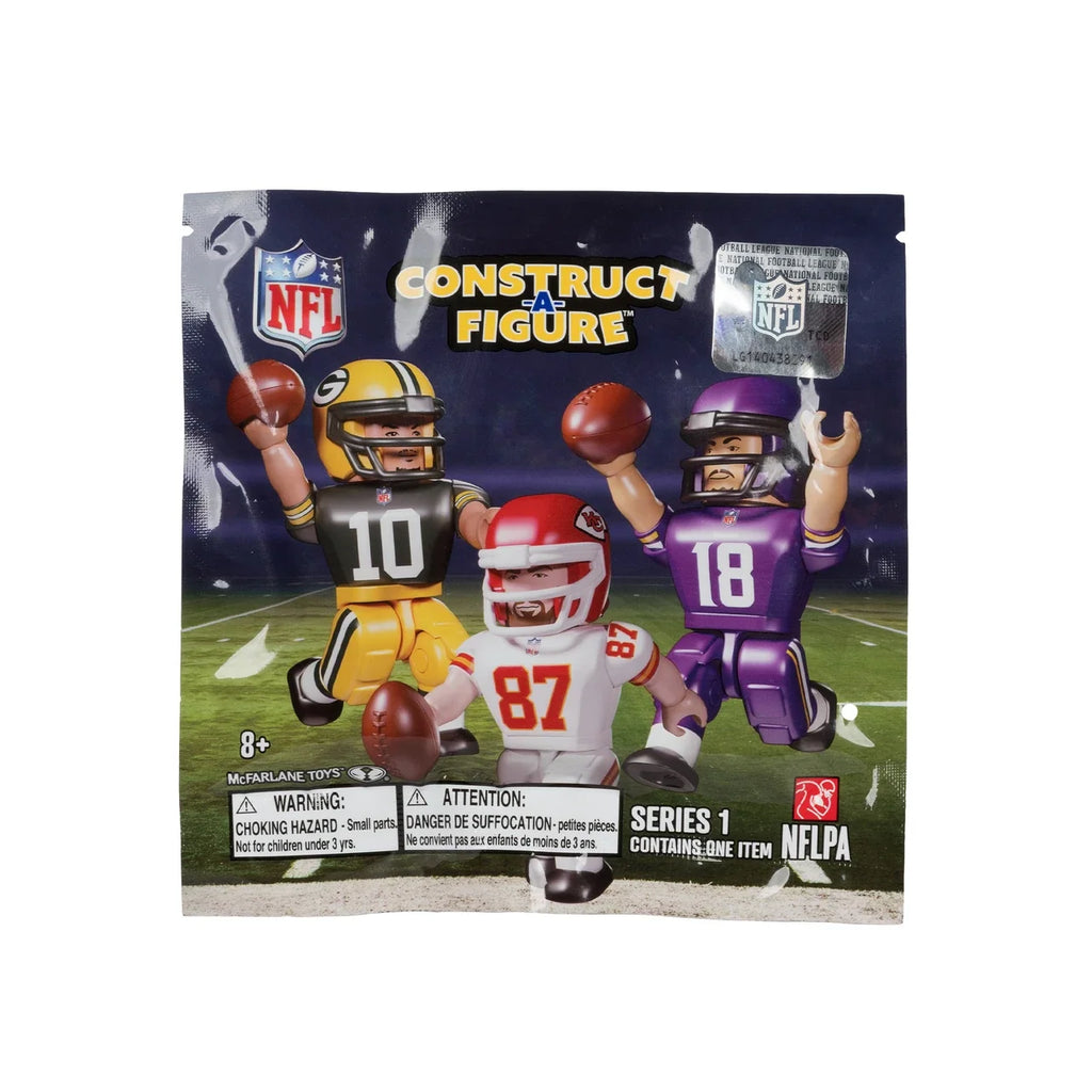 NFL McFarlene Toys Construct A-Figure Series 1 Blind Bag Mini Figure product image 1, provided for visual reference and