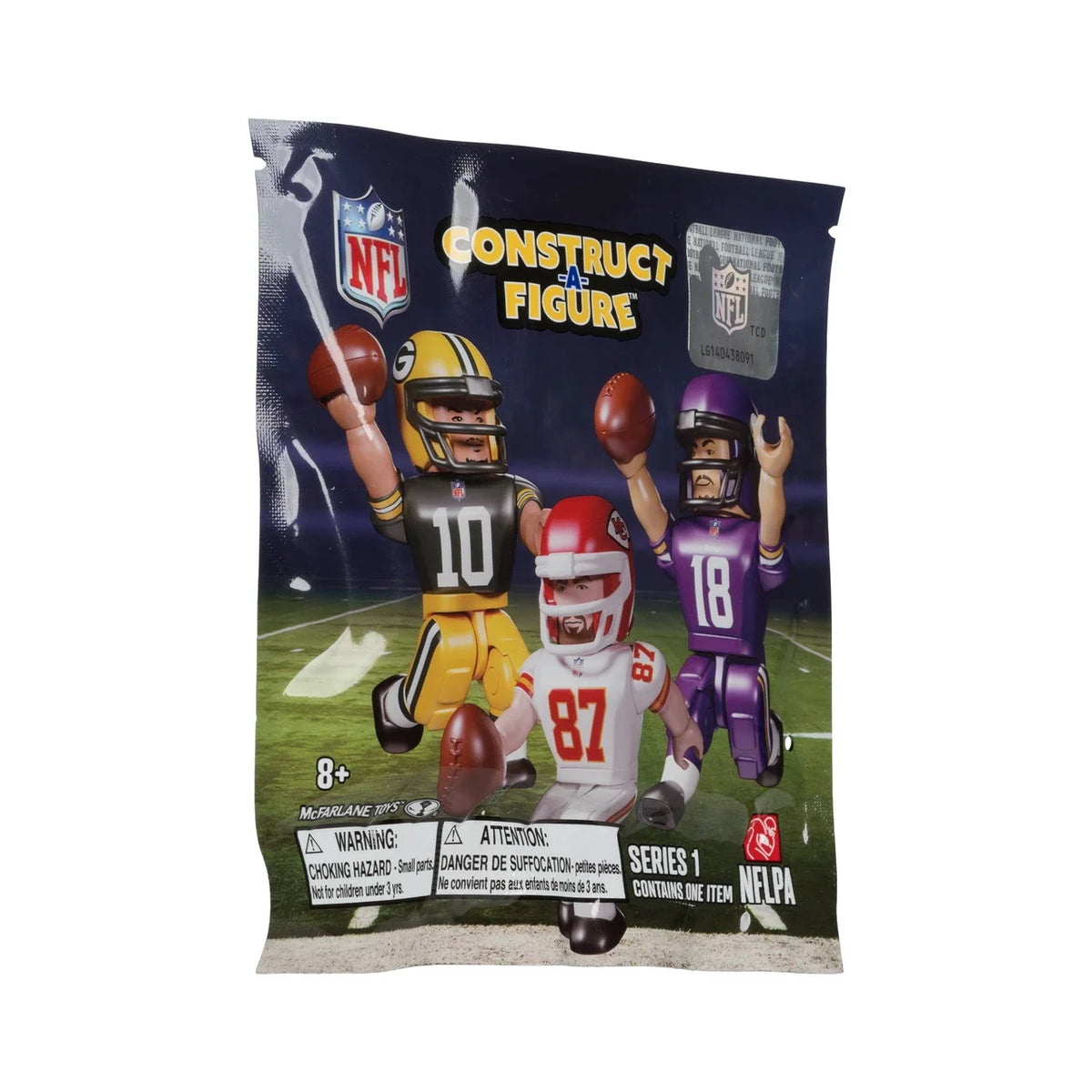 NFL McFarlene Toys Construct A-Figure Series 1 Blind Bag Mini Figure product image 2, provided for visual reference and