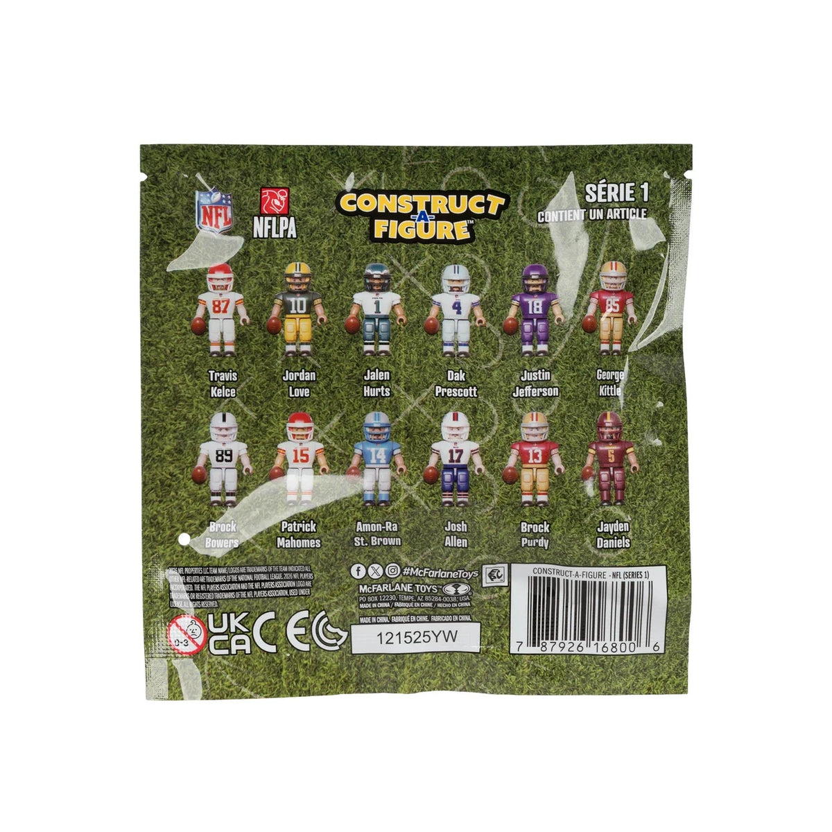 NFL McFarlene Toys Construct A-Figure Series 1 Blind Bag Mini Figure product image 3, provided for visual reference and