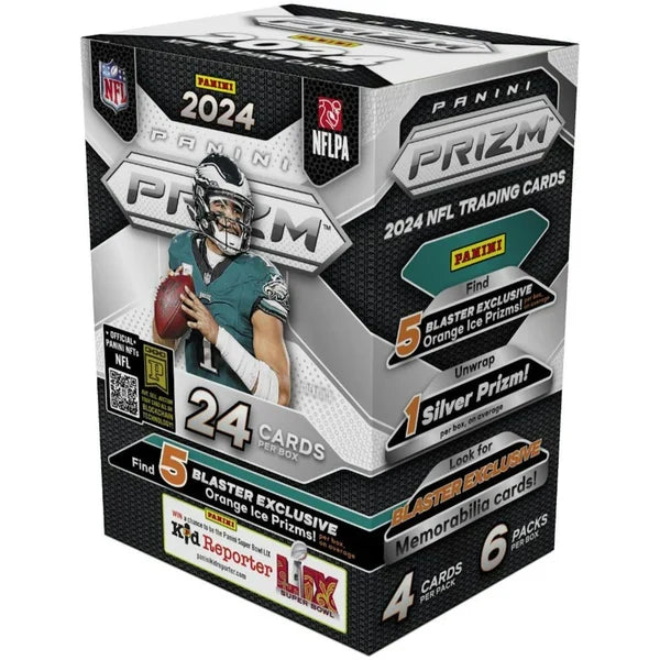 NFL 2024 Panini Prizm Football Hobby Blaster Trading Cards product image 1, provided for visual reference and product detail
