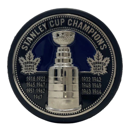 Toronto Maple Leafs NHL Ultra 3D Stanley Cup Medallion Hockey Puck product image 2, provided for visual reference and