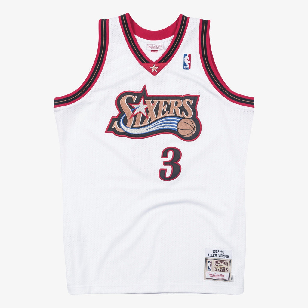 Allen Iverson Philadelphia 76ers 1997 Authentic White Jersey product image 3