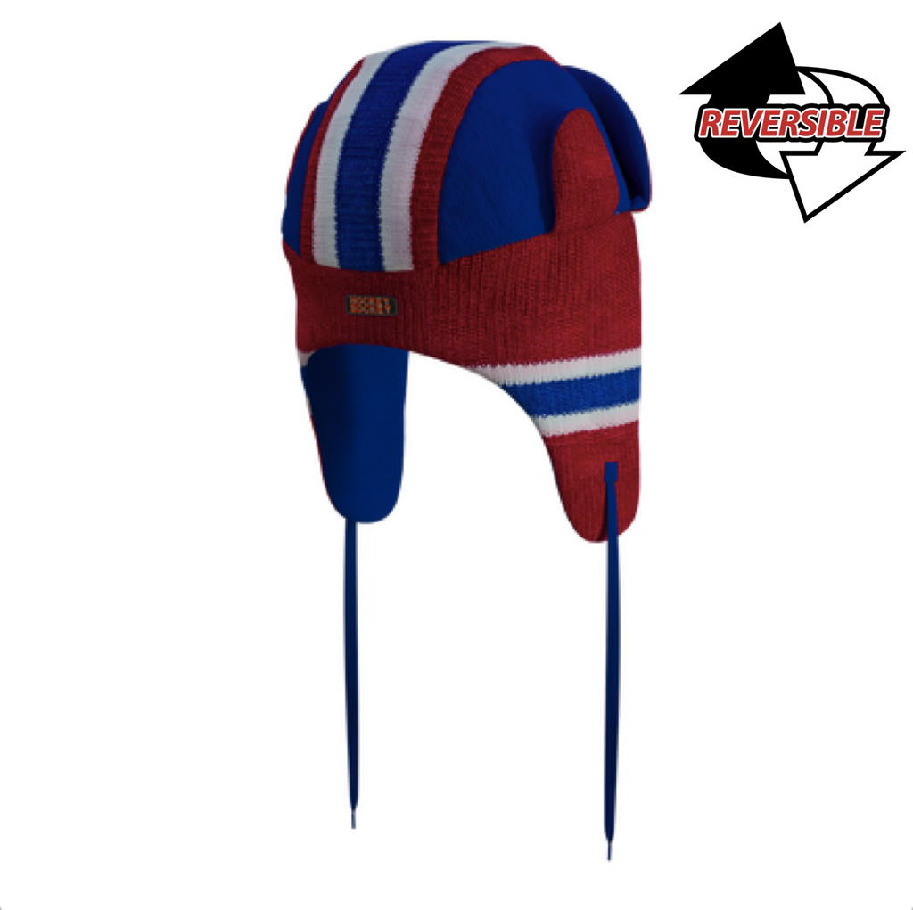 Montreal Canadiens NHL Hockey Sockey Men Red Reversible Trapper product image 3, provided for visual reference and product