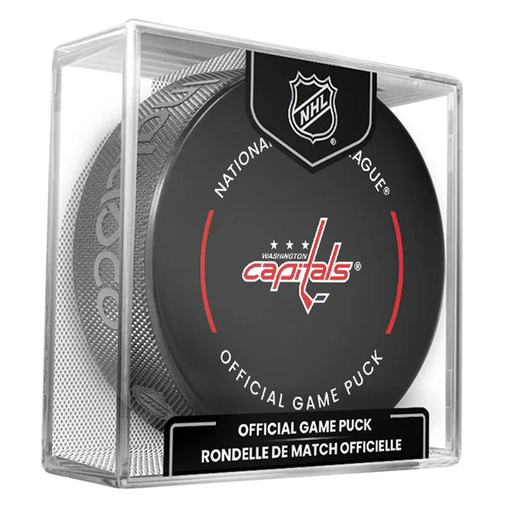 Washington Capitals NHL Inglasco 2025-26 Officially Licensed Game Hockey Puck product image 1, provided for visual reference