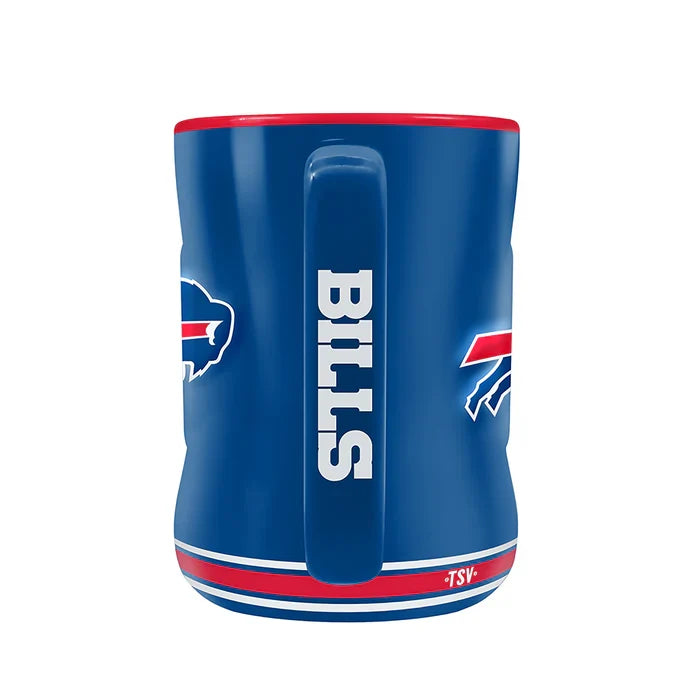 Buffalo Bills NFL TSV 14oz Royal Team Crest Sculpted Mug product image 2, provided for visual reference and product detail