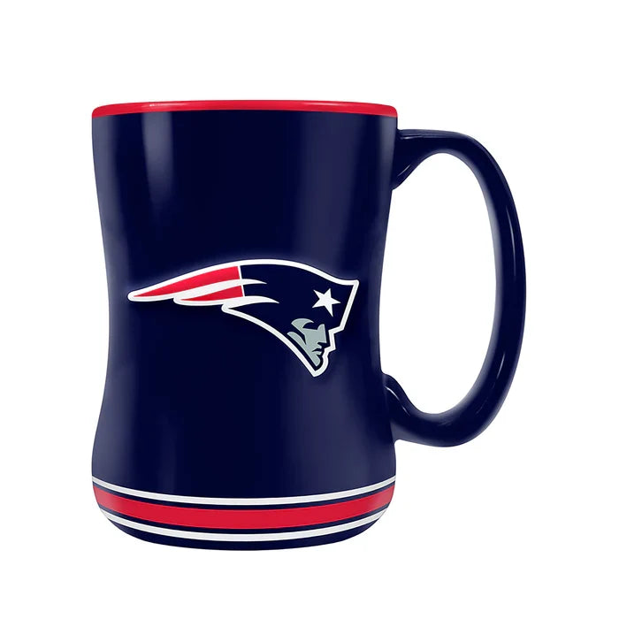 New England Patriots NFL TSV 14oz Navy Team Crest Sculpted Mug product image 3, provided for visual reference and product
