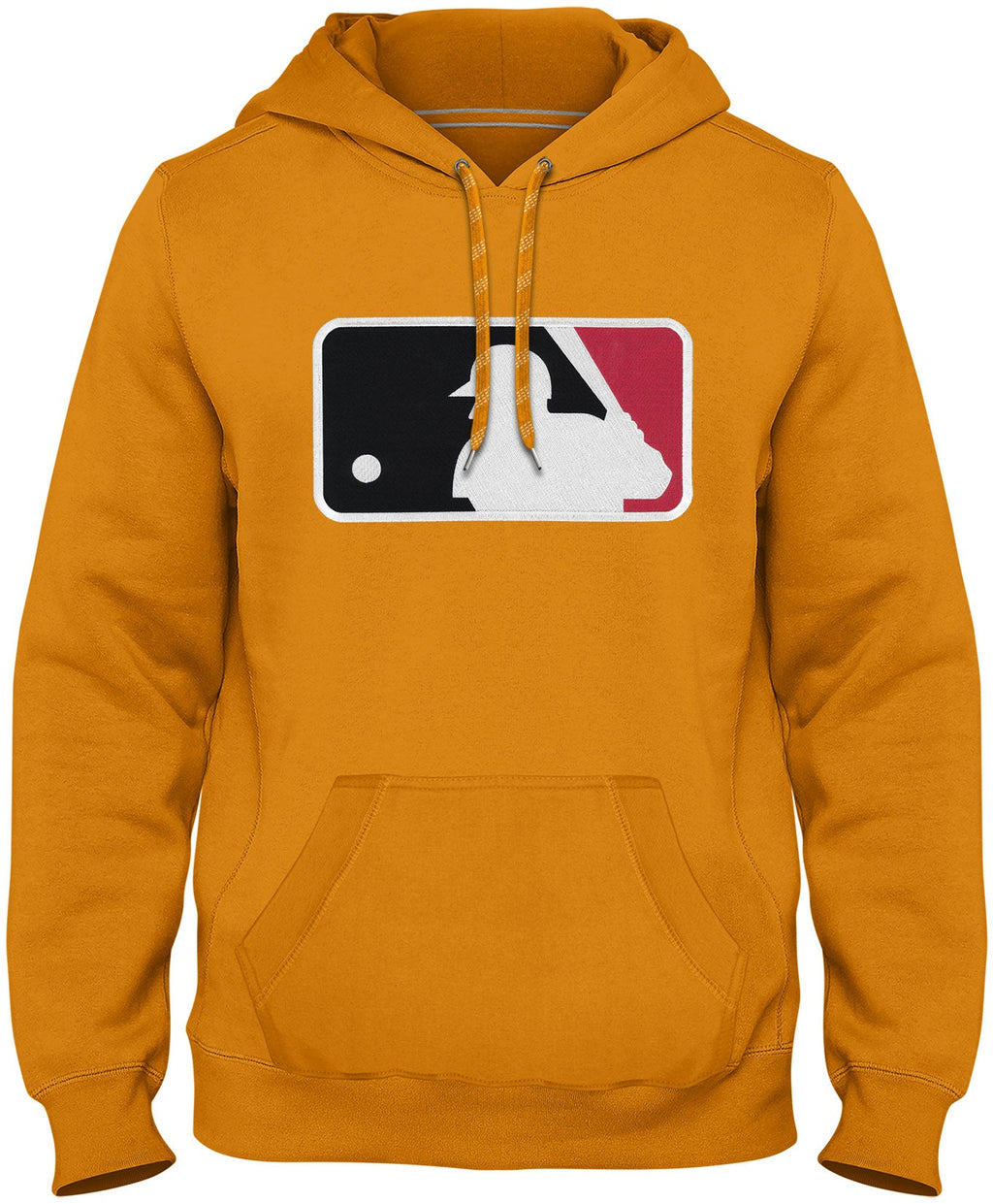 MLB Bulletin Men Gold Express Twill Batter Logo Hoodie product image 1, provided for visual reference and product detail