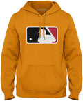 MLB Bulletin Men Gold Express Twill Batter Logo Hoodie product image 1, provided for visual reference and product detail