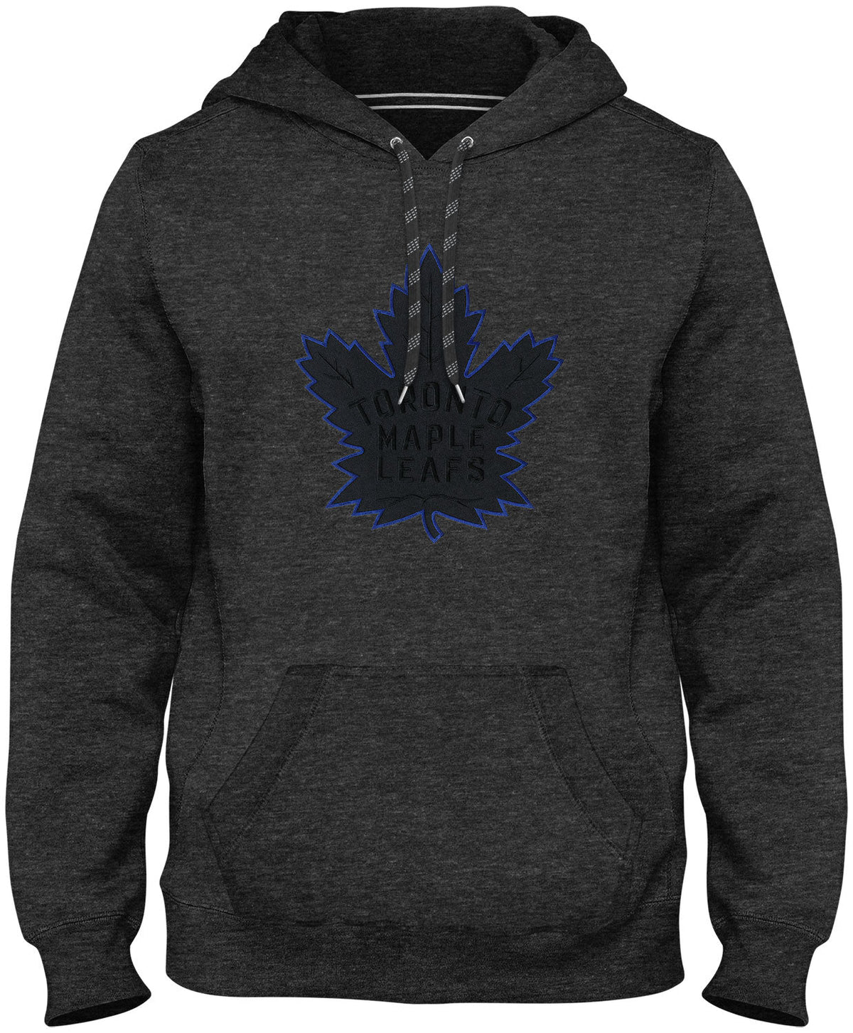 Toronto Maple Leafs NHL Bulletin Men Charcoal Express Black Twill Logo Hoodie product image 1, provided for visual reference