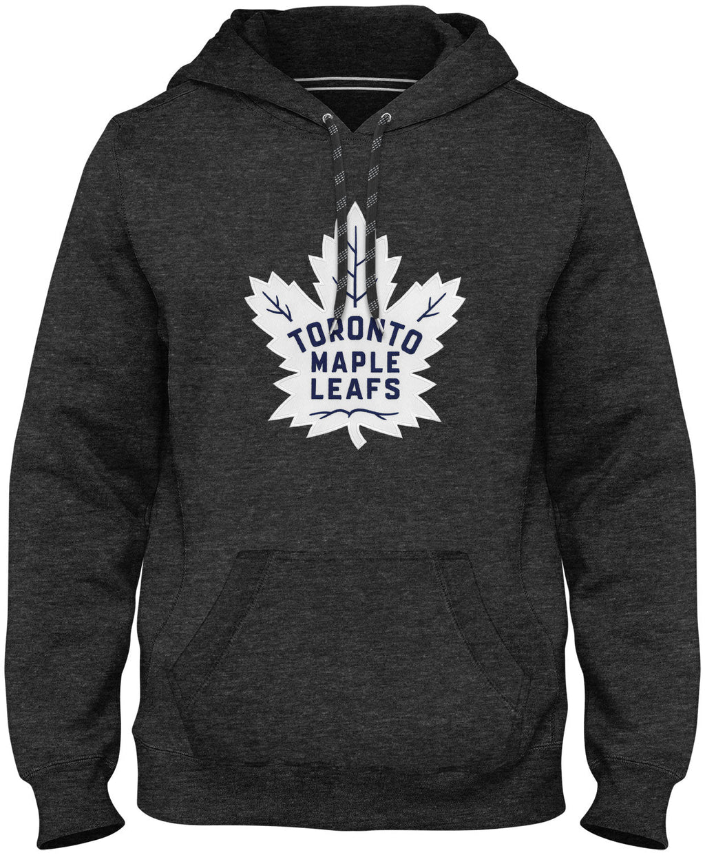 Toronto Maple Leafs NHL Bulletin Men Charcoal Express White Twill Logo Hoodie product image 1, provided for visual reference