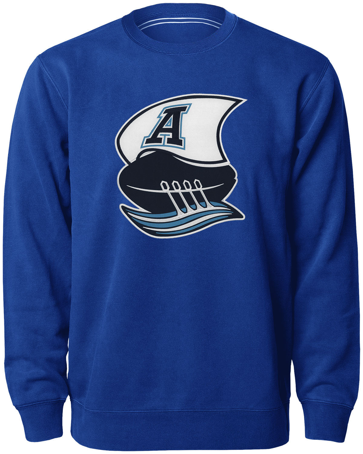 Toronto Argonauts CFL Bulletin Men Royal Blue Express Twill Logo Crew Sweater product image 1, provided for visual reference