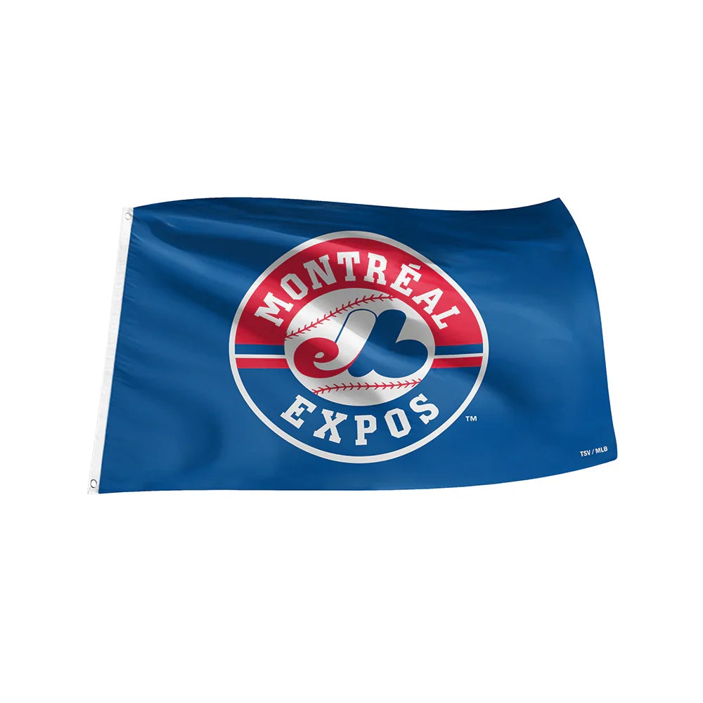 Montreal Expos MLB TSV 3'x5' Team Wall Flag product image 1, provided for visual reference and product detail review