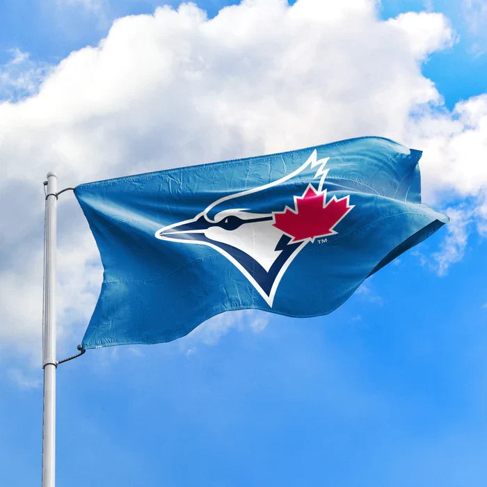 Toronto Blue Jays MLB TSV 3'x5' Team Wall Flag product image 2, provided for visual reference and product detail review