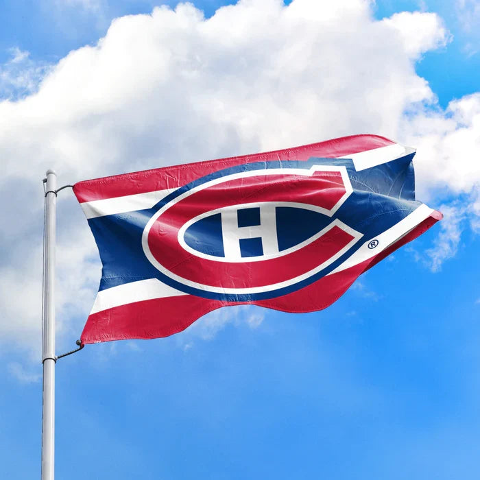Montreal Canadiens NHL TSV 3'x5' Team Wall Flag product image 2, provided for visual reference and product detail review