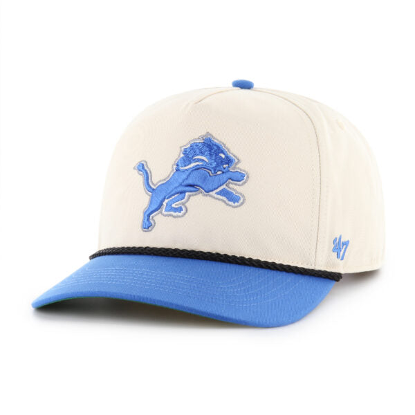 Detroit Lions NFL 47 Brand Men Natural Rope Two Tone Hitch Snapback Hat product image 1, provided for visual reference and