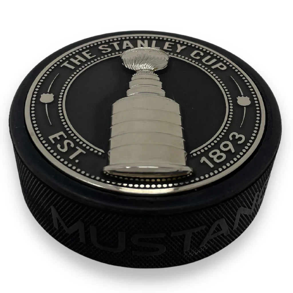 NHL Stanley Cup 3D Silver Medallion Hockey Puck product image 3, provided for visual reference and product detail review