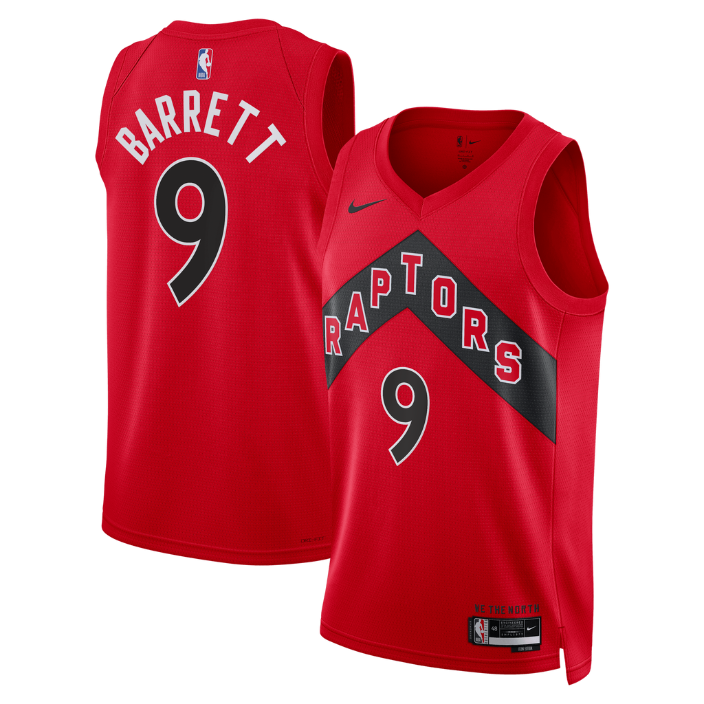 RJ Barrett Toronto Raptors Icon Edition Swingman Red Jersey product image 2