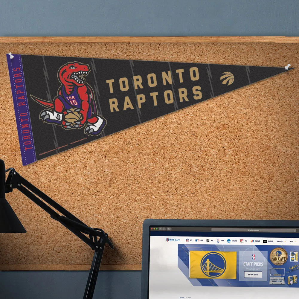 Toronto Raptors NBA WinCraft 12"x30" City Edition Premium Pennant product image 2, provided for visual reference and product