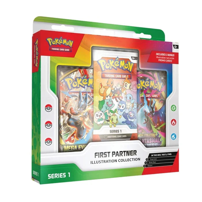 Pokémon TCG Mega Evolution First Partner Illustration Collection Box Series 1 product image 1, provided for visual reference