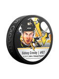 Sidney Crosby Pittsburgh Penguins NHL Inglasco Souvenir Hockey Puck product image 1, provided for visual reference and