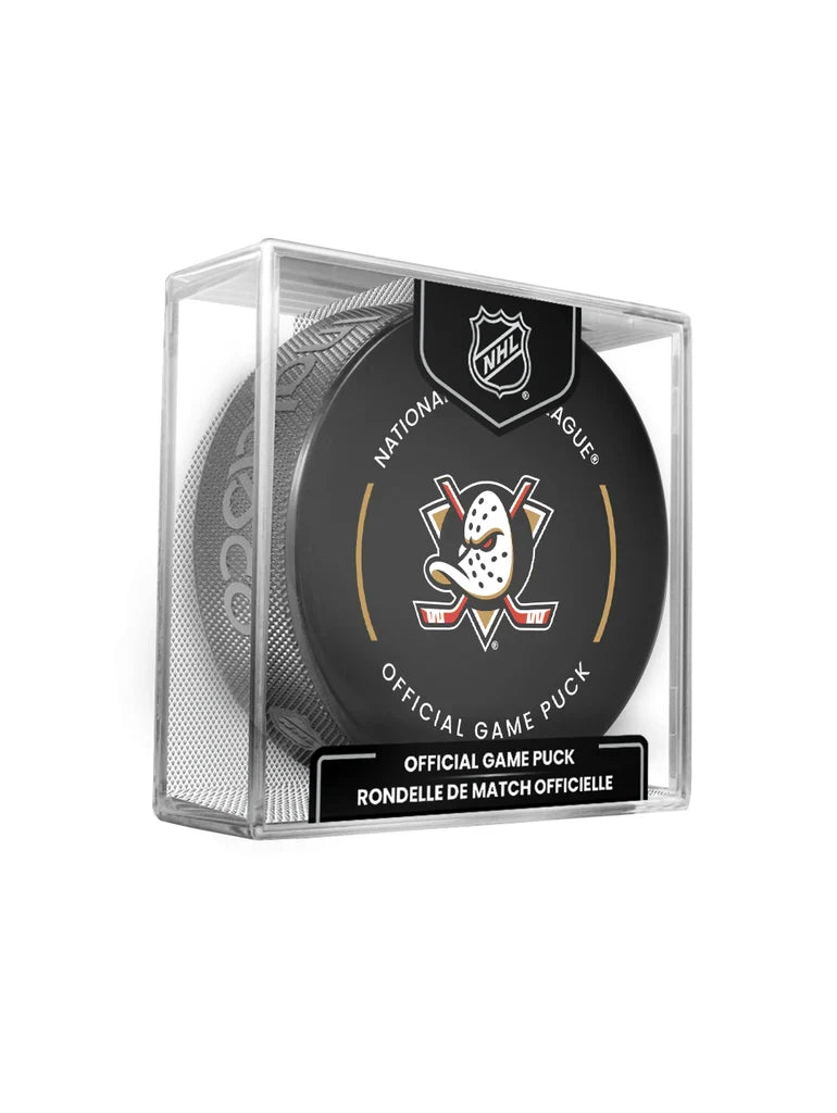 Anaheim Ducks NHL Inglasco 2025-26 Officially Licensed Game Hockey Puck product image 1, provided for visual reference and