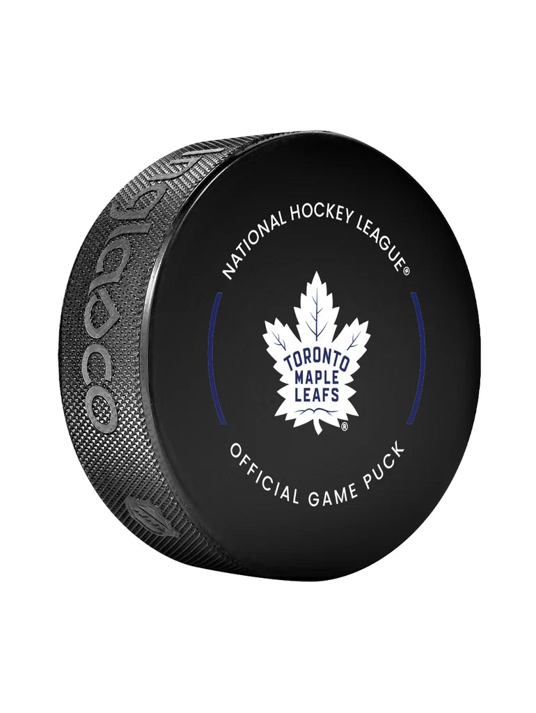 Toronto Maple Leafs NHL Inglasco 2025-26 Officially Licensed Game Hockey Puck product image 2, provided for visual reference