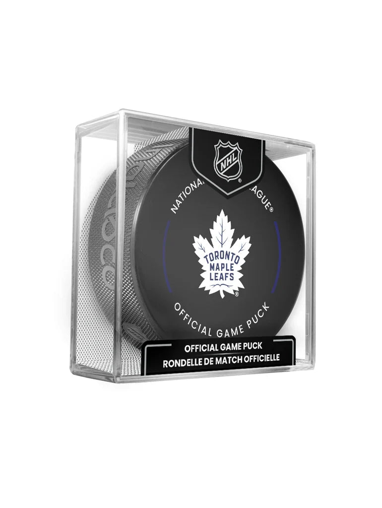 Toronto Maple Leafs NHL Inglasco 2025-26 Officially Licensed Game Hockey Puck product image 1, provided for visual reference