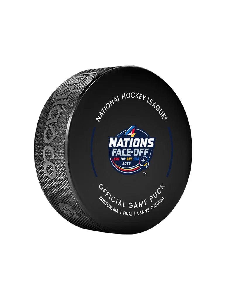 4 Nations Face-Off NHL Inglasco 2025 Final Championship Officially Licensed Game Hockey Puck product image 2, provided for