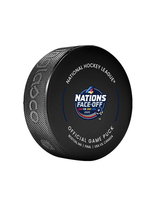 4 Nations Face-Off NHL Inglasco 2025 Final Championship Officially Licensed Game Hockey Puck product image 2, provided for