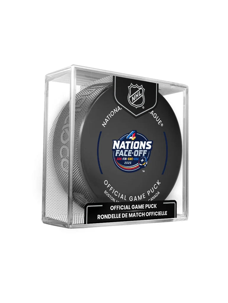 4 Nations Face-Off NHL Inglasco 2025 Final Championship Officially Licensed Game Hockey Puck product image 1, provided for