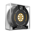 Boston Bruins NHL Inglasco 2025-26 Officially Licensed Game Hockey Puck product image 1, provided for visual reference and