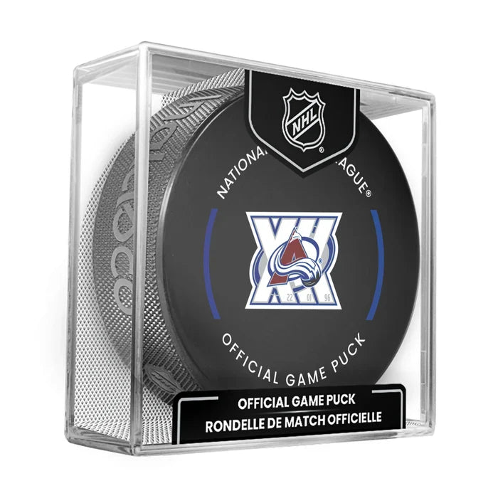 Colorado Avalanche NHL Inglasco 2025-26 30th Anniversary Officially Licensed Game Hockey Puck product image 1, provided for