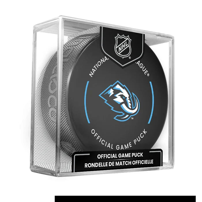 Utah Mammoth NHL Inglasco 2025-26 Officially Licensed Game Hockey Puck product image 1, provided for visual reference and