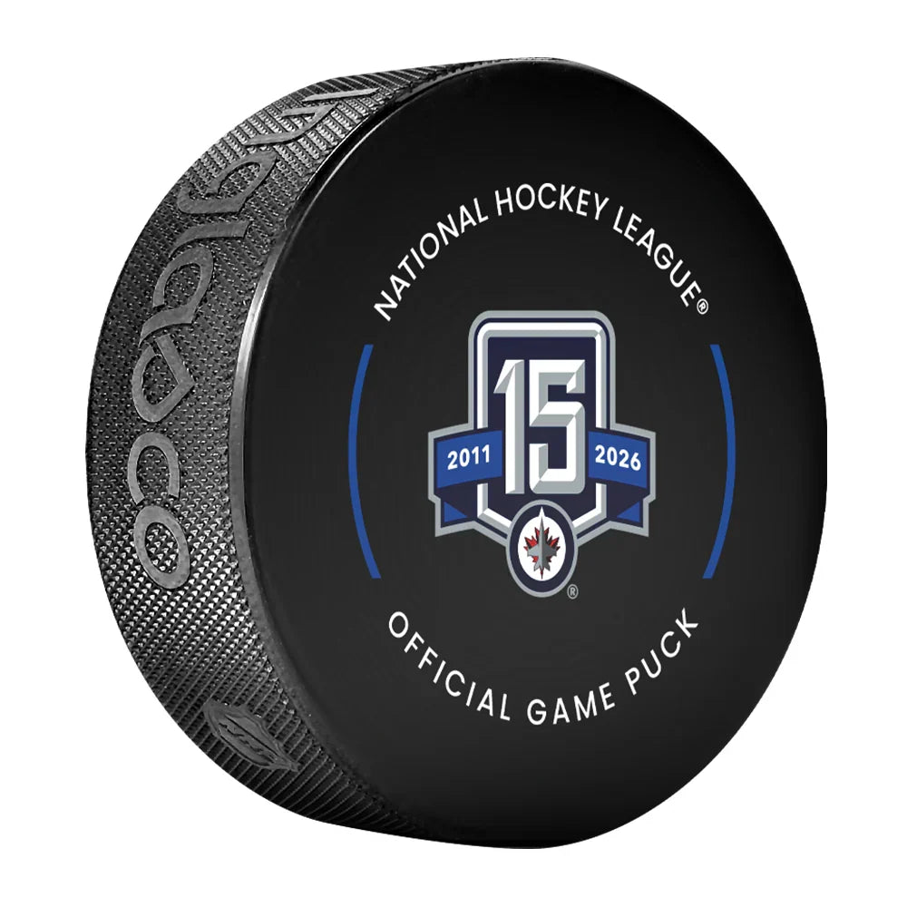 Winnipeg Jets NHL Inglasco 2025-26 15th Anniversary Officially Licensed Game Hockey Puck product image 3, provided for