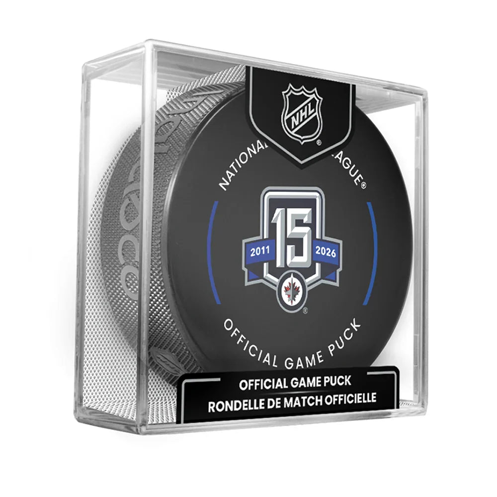 Winnipeg Jets NHL Inglasco 2025-26 15th Anniversary Officially Licensed Game Hockey Puck product image 1, provided for