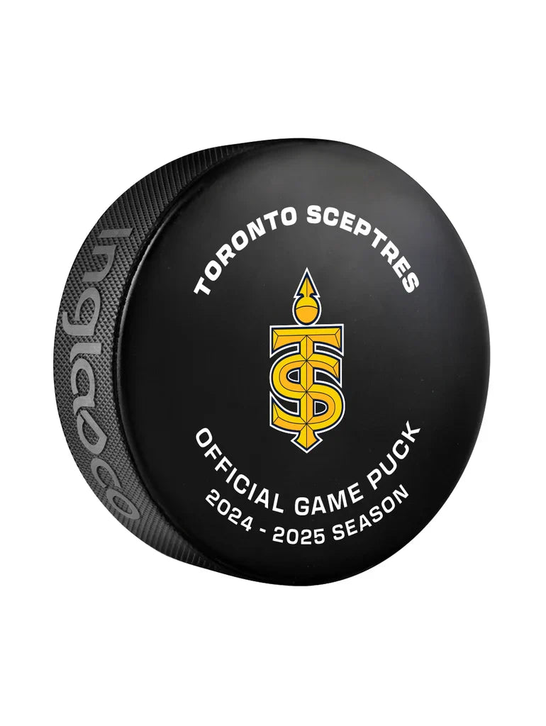 Toronto Sceptres PWHL Inglasco 2025-2026 Officially Licensed Game Hockey Puck product image 2, provided for visual reference