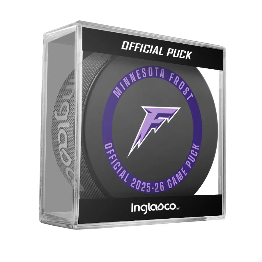 Minnesota Frost PWHL Inglasco 2025-2026 Officially Licensed Game Hockey Puck product image 1, provided for visual reference
