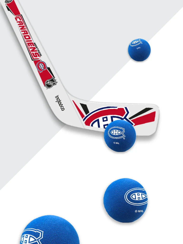 Montreal Canadiens NHL Inglasco Rapid Fire Plastic Mini Stick Set product image 2, provided for visual reference and product